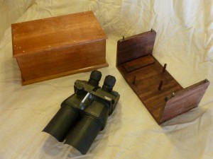 Shown here are the Schneider scope, and both the inner and outer cases.
